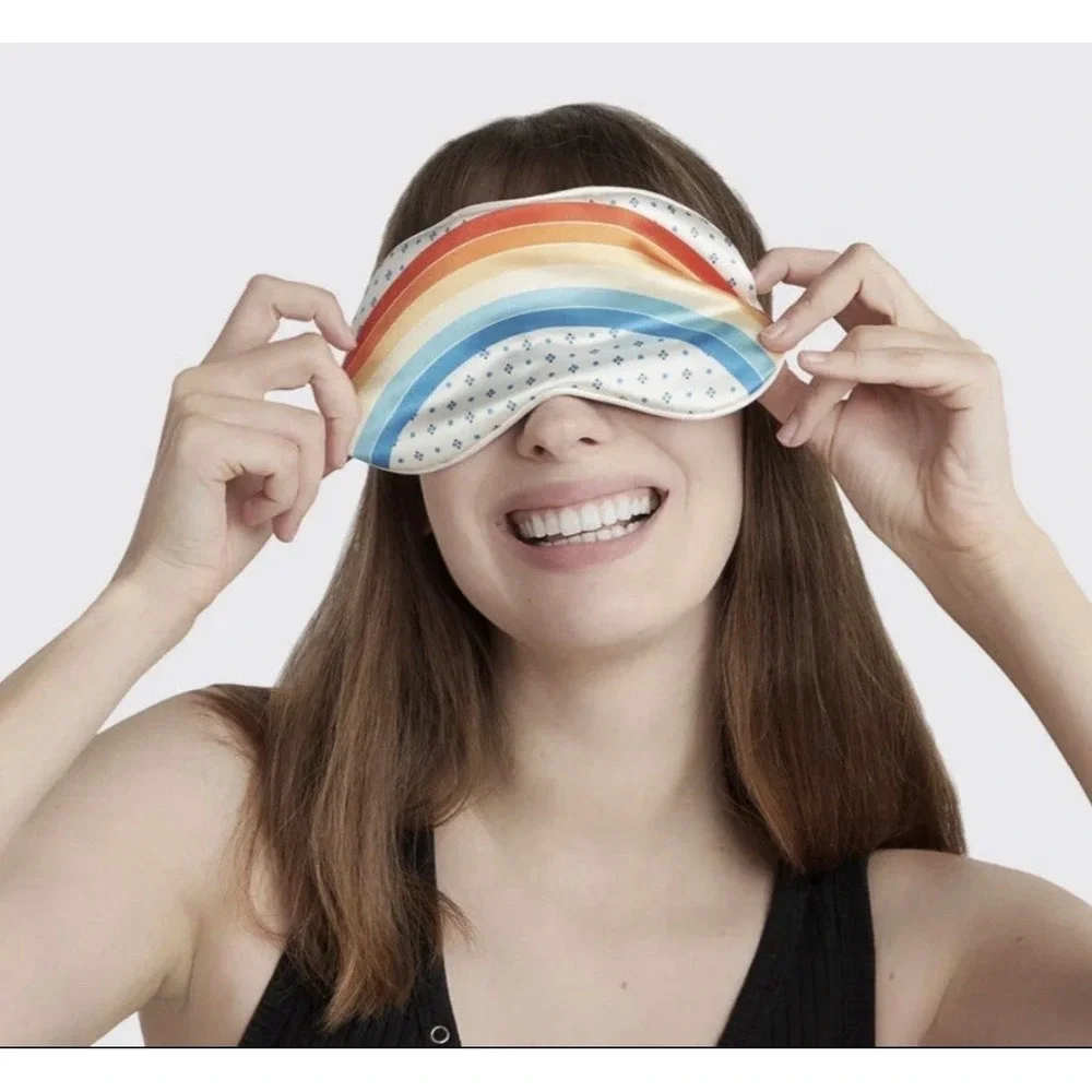 2 Pack - Kitsch x Stranger Things Rainbow Room 2 Satin Pillowcases & 2 Eyemasks